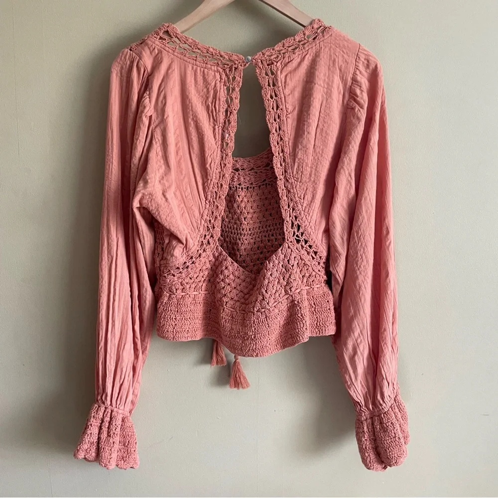 FREE PEOPLE megan crochet top